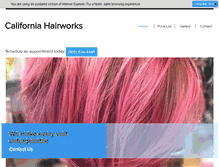 Tablet Screenshot of californiahairworks.com